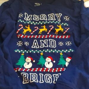 Size 7 kids Christmas long sleeve tee